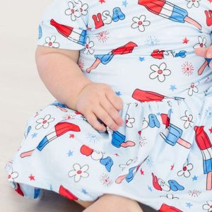 Proudly Patriotic Body mit schwingendem Rockteil – Kurzarm