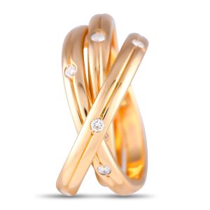 Cartier Constellation Ring aus 18-karätigem Gelbgold mit Diamanten – CA15-080724 – 7748644405308