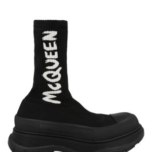 Slick Stiefel – gerippt, Profilsohle, Strick