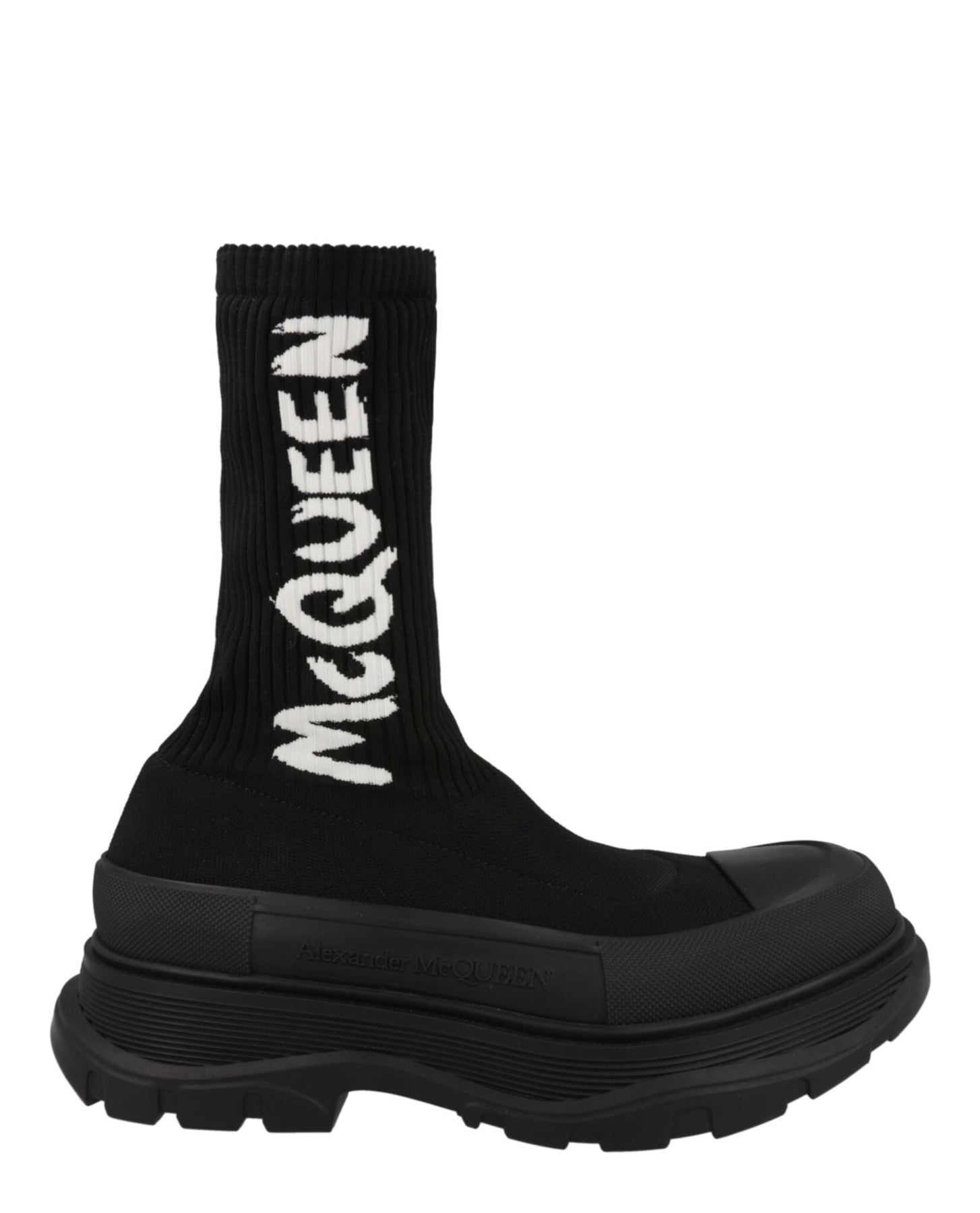 Slick Stiefel – gerippt, Profilsohle, Strick