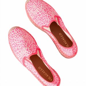 Damen-Espadrilles mit Leopardenmuster – Fuchsia