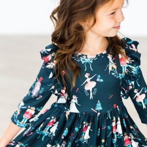 Christmas Ballet Kleid mit schwingendem Rock – Rüschen