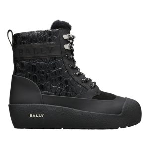 Bally Cuby 6234584 Curling Stiefel – Lammfellfutter, Leder, Veloursleder, Herren