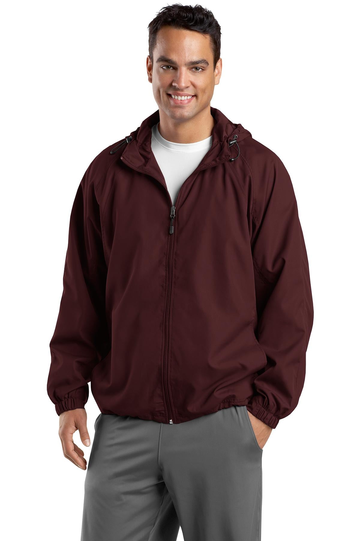 Sport-Tek Kapuzen-Raglanjacke in Langgröße – TJST73