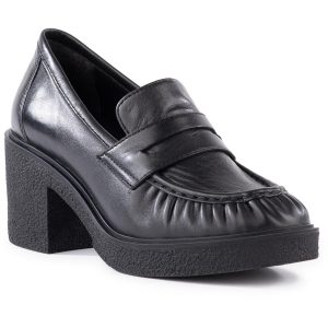 High Tea Loafer mit Absatz – Blockabsatz, Leder