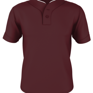Alleson Baseball Trikot – zwei Knöpfe, Paspeln, Erwachsene, Mesh