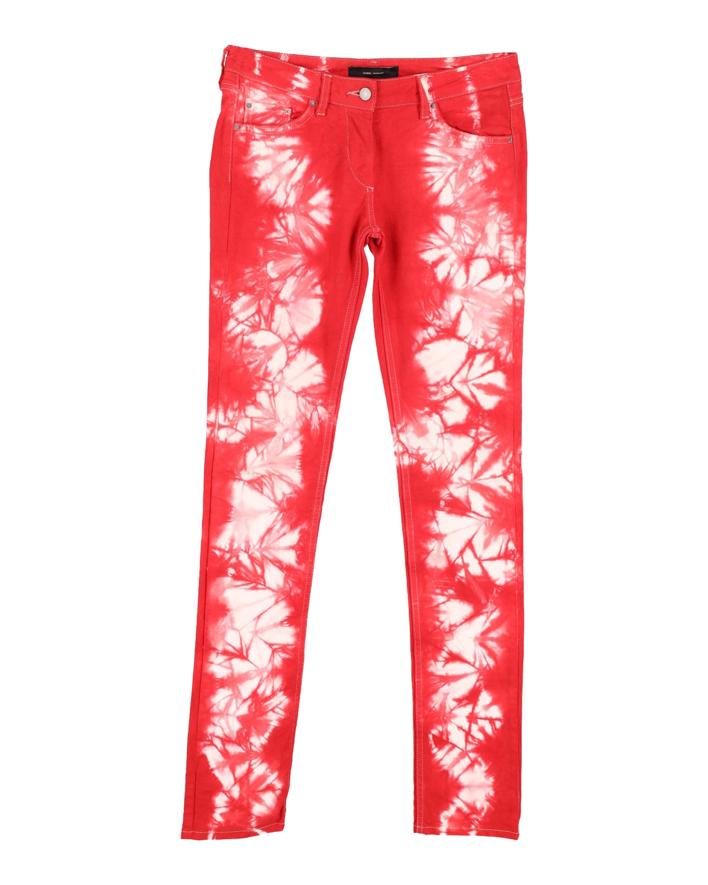 Isabel Marant Jeans – Batikmuster, Baumwolle, Rot