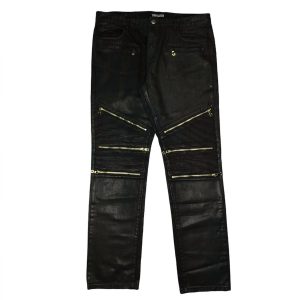 Moto Herren-Jeans – Schwarz/Goldfarben