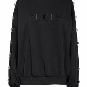 Langärmeliges Sweatshirt mit Nieten