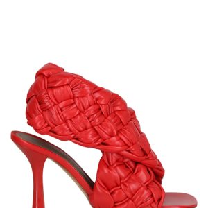 Geflochtene Sandalen mit Absatz und überkreuzten Riemen – 7748612259900