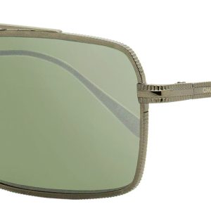 Omega OM0028H 08Q rechteckige Herren-Sonnenbrille in Gunmetal, 56 mm