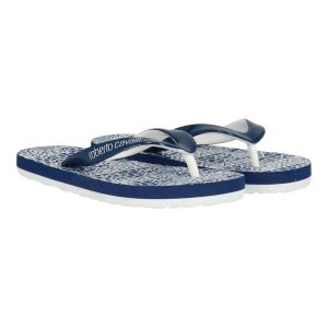 Roberto Cavalli Kinder-Zehentrenner – Blau, Weiß