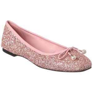 Jimmy Choo Elme 7733598552124 flacher Schuh – Glitzer