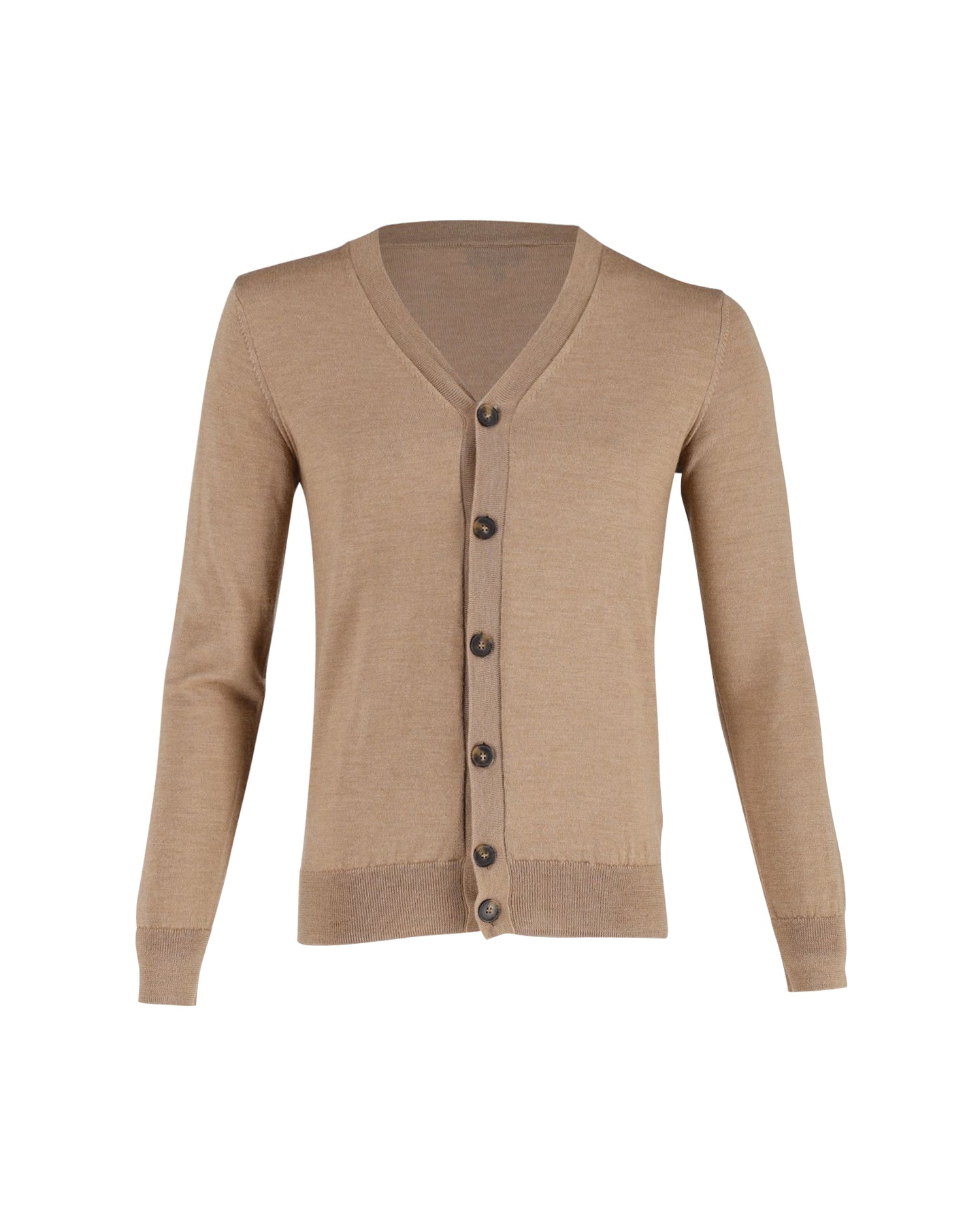 A.P.C Strickjacke mit Knopfleiste aus beiger Laine-Wolle
