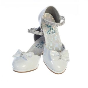 Bella weiße Mädchen-Lackschuhe mit Strass, Kleinkindgröße 9 bis Kindergröße 5
