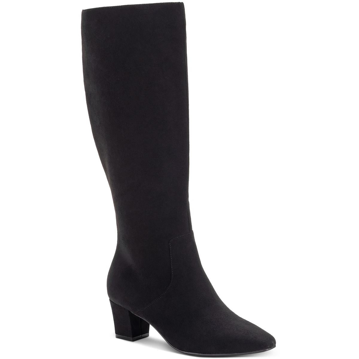 Lyyric kniehohe Stiefel – Mikrofaser, Reißverschluss