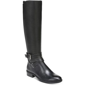 Pansy kniehohe Stiefel – runde Zehenpartie, Leder