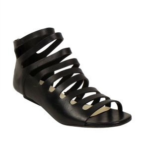 Marsell Sandaletto Absatzsandalen aus schwarzem Kalbsleder