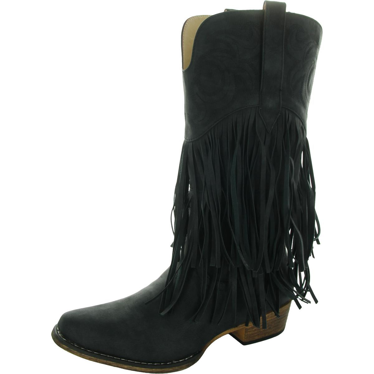 Halbhohe Stiefel mit Quasten