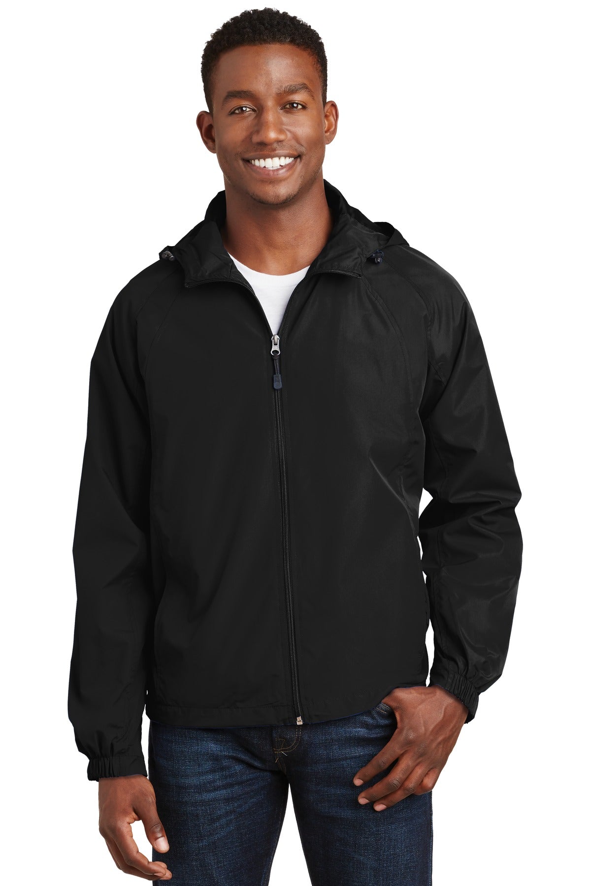 Sport-Tek Herren-Raglanjacke mit Kapuze