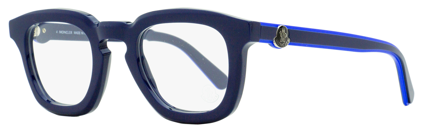 Moncler ML5195 090 48mm Brille – dicke Fassung, Herren, Blau
