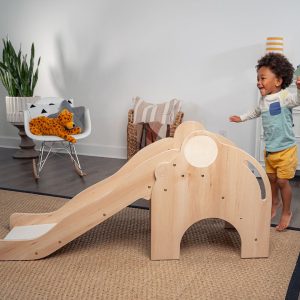 Avenlur Nima umweltfreundliche Holzrutsche in Elefantenform für Babys und Kleinkinder