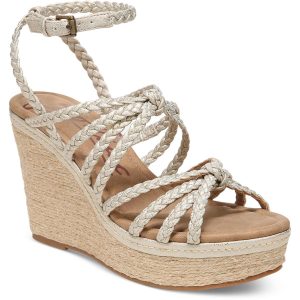 SHANA-ESPAD geflochtene Plateau-Keilabsatzschuhe