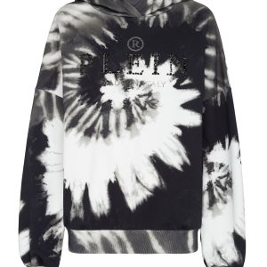 Kapuzen-Sweatshirt mit Batikmuster