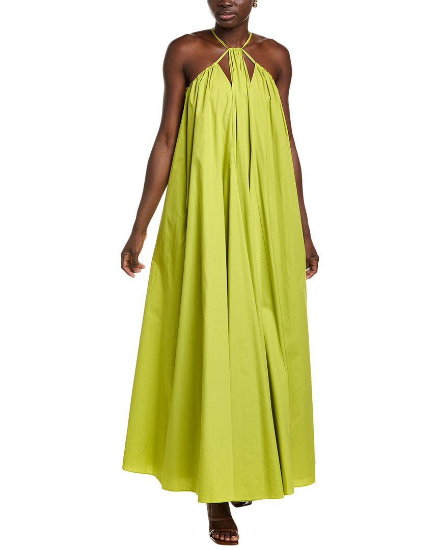 Oscar de la Renta Neckholder-Maxikleid im Trapezschnitt