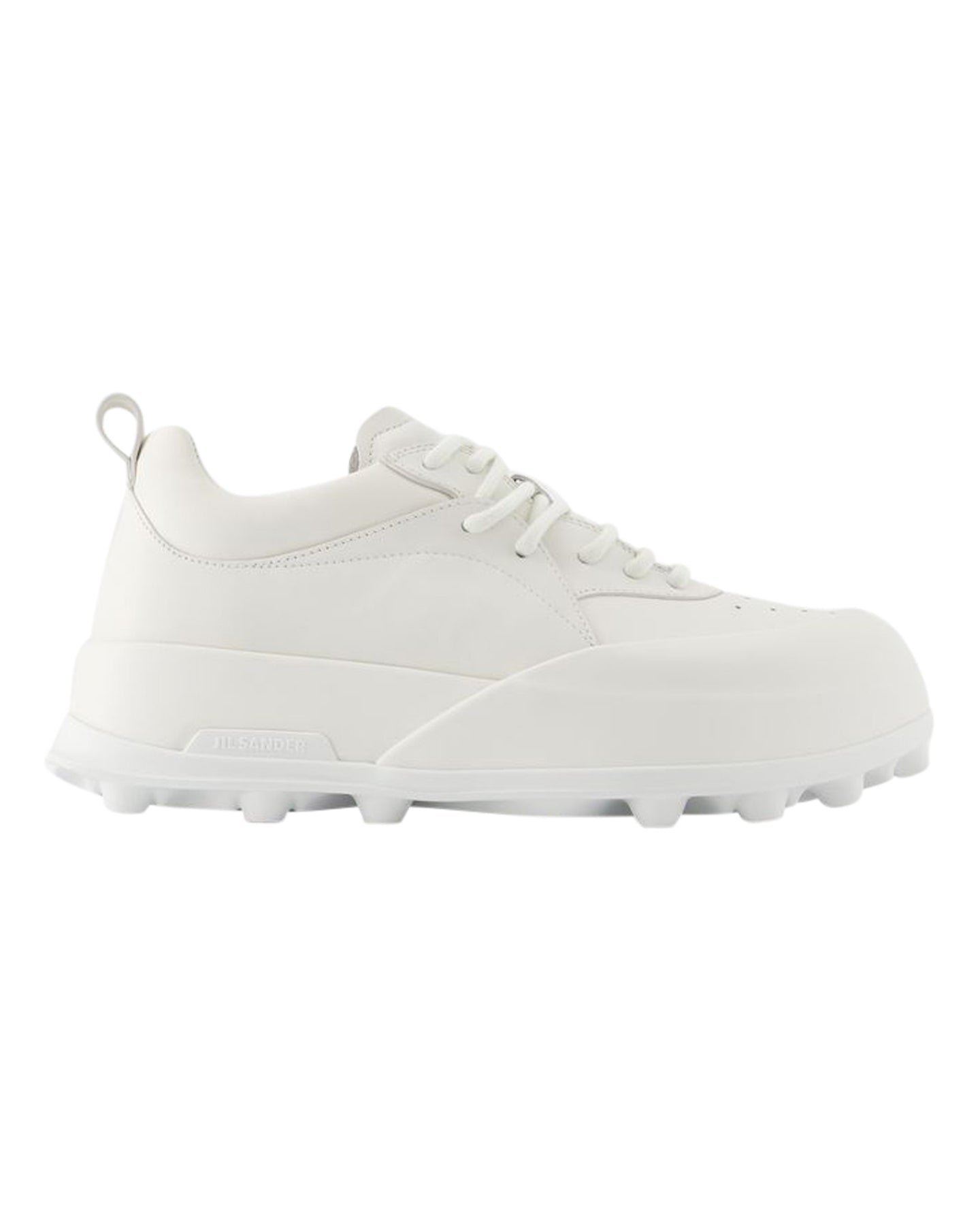 Jil Sander Leder-Sneaker – Porzellanweiß – 7748651548732