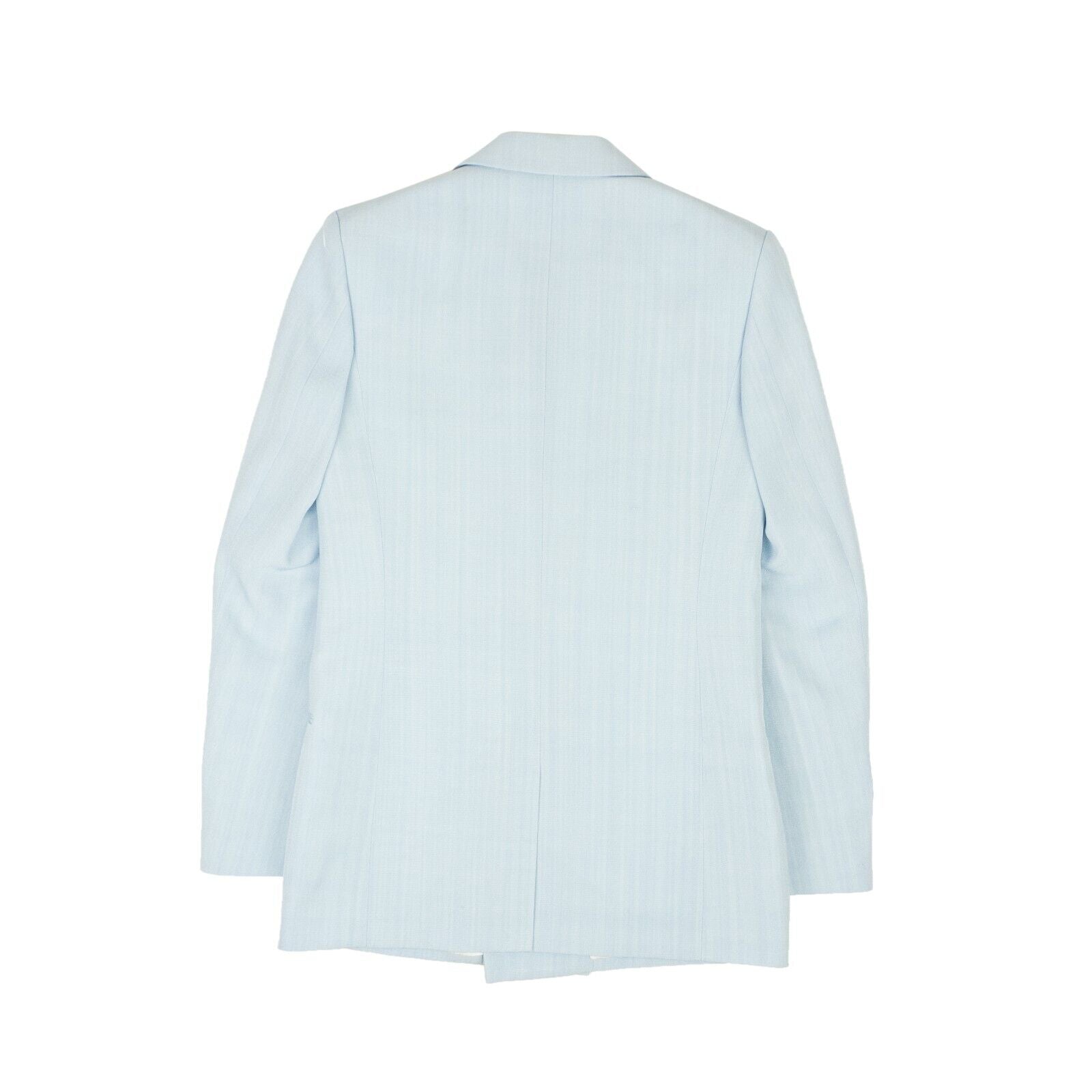 Double-Breasted Blazer – Hellblau, Viskose