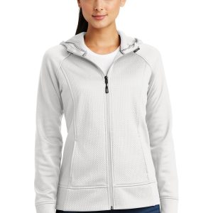 Sport-Tek Rival Tech Damen-Fleecejacke mit Kapuze und durchgehendem Reißverschluss – LST295