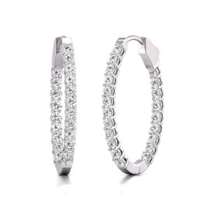 Diana M Lab 14KT WG 1CT TW Creole – innen und außen besetzt, oval