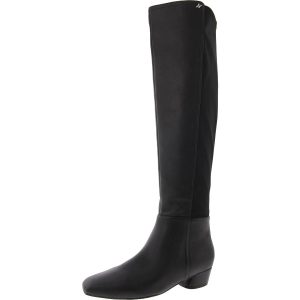 Reese Overknee-Stiefel – Leder, eckige Zehenpartie