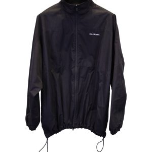 Balenciaga Windbreaker Jacke – Baumwolle, Schwarz – 7733803417660