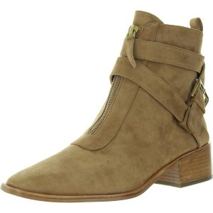 Stiefeletten – Velourslederimitat, mit Schnalle