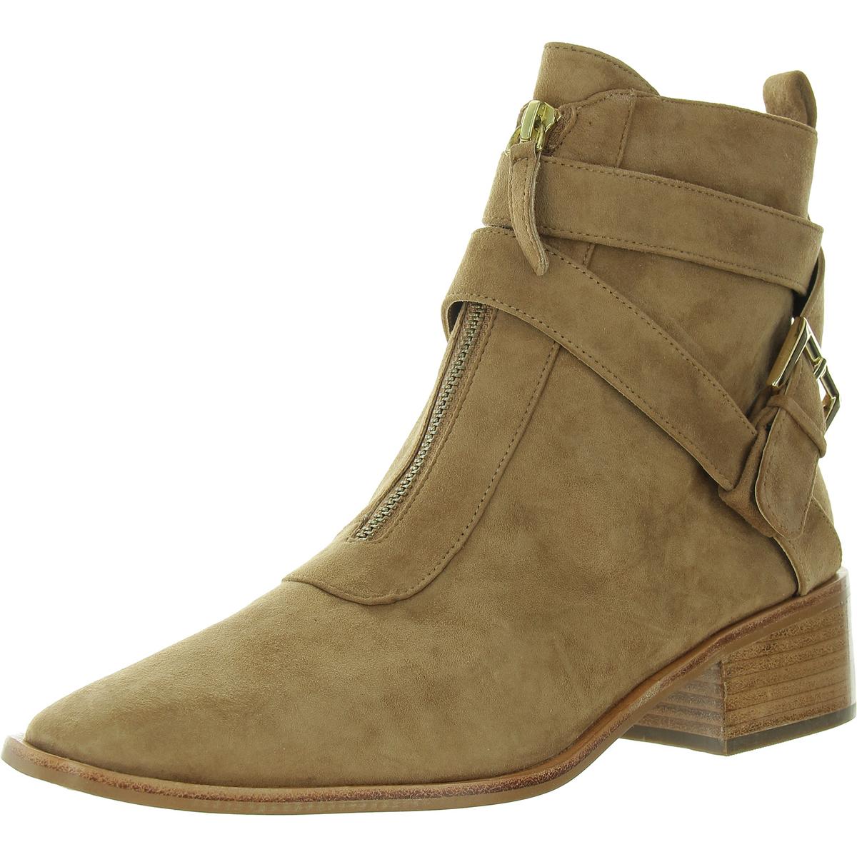Stiefeletten – Velourslederimitat, mit Schnalle