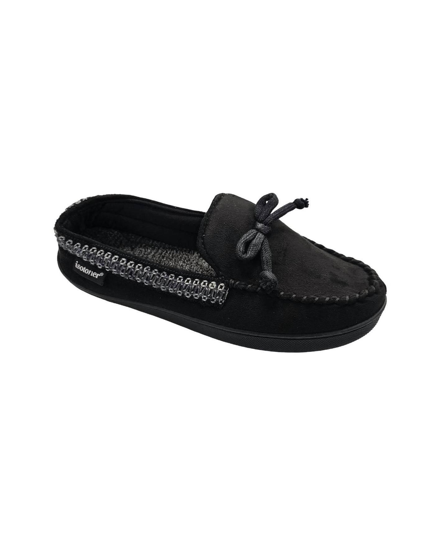 Seth 7733592883260 Mokassin – Mikrovelours, Herren, Schwarz