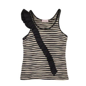 Frill Tanktop – gestreift, Baumwolle