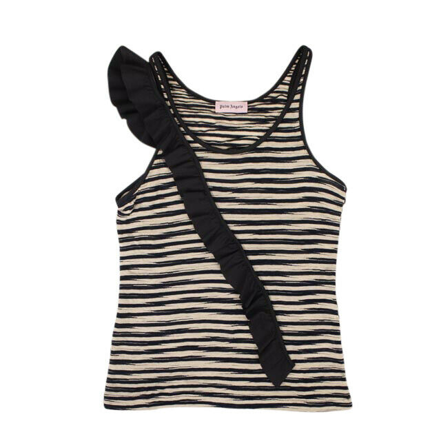 Frill Tanktop – gestreift, Baumwolle