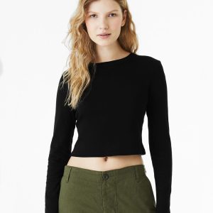 BELLA + CANVAS – Damen-Langarmshirt aus Feinripp