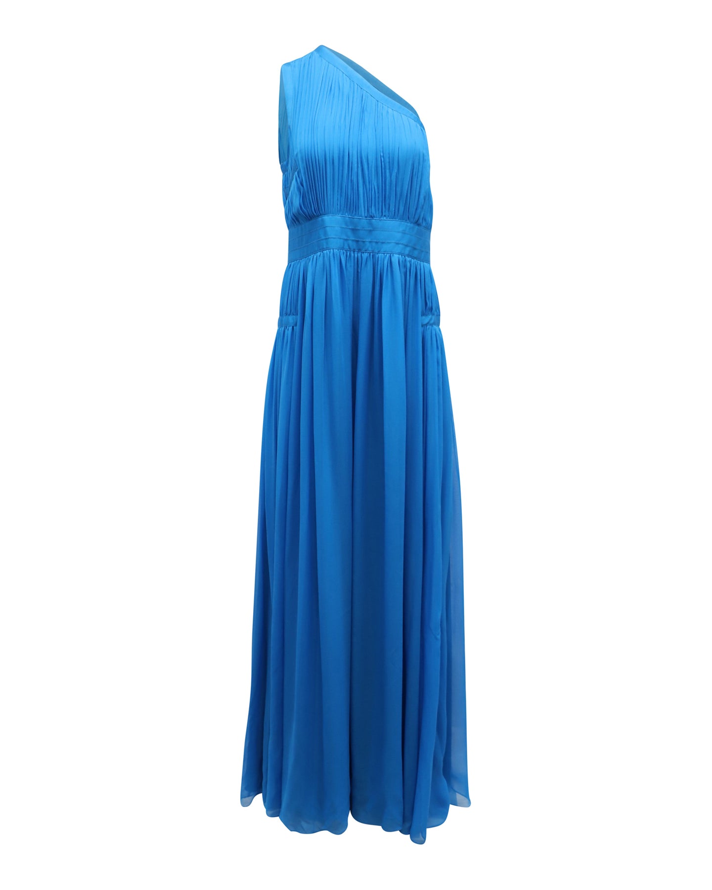 Diane Von Furstenberg Ophelia gerafftes Kleid aus blauer Seide