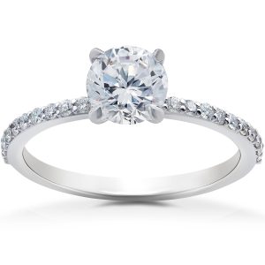 Sophia Verlobungsring mit im Labor gezüchtetem Diamanten, 1 1/4 ct, 14 K Weißgold