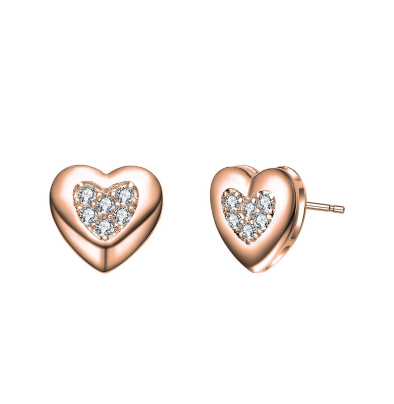 Lovely 7733302329404 Ohrstecker – Zirkonia, Herzmotiv, klar