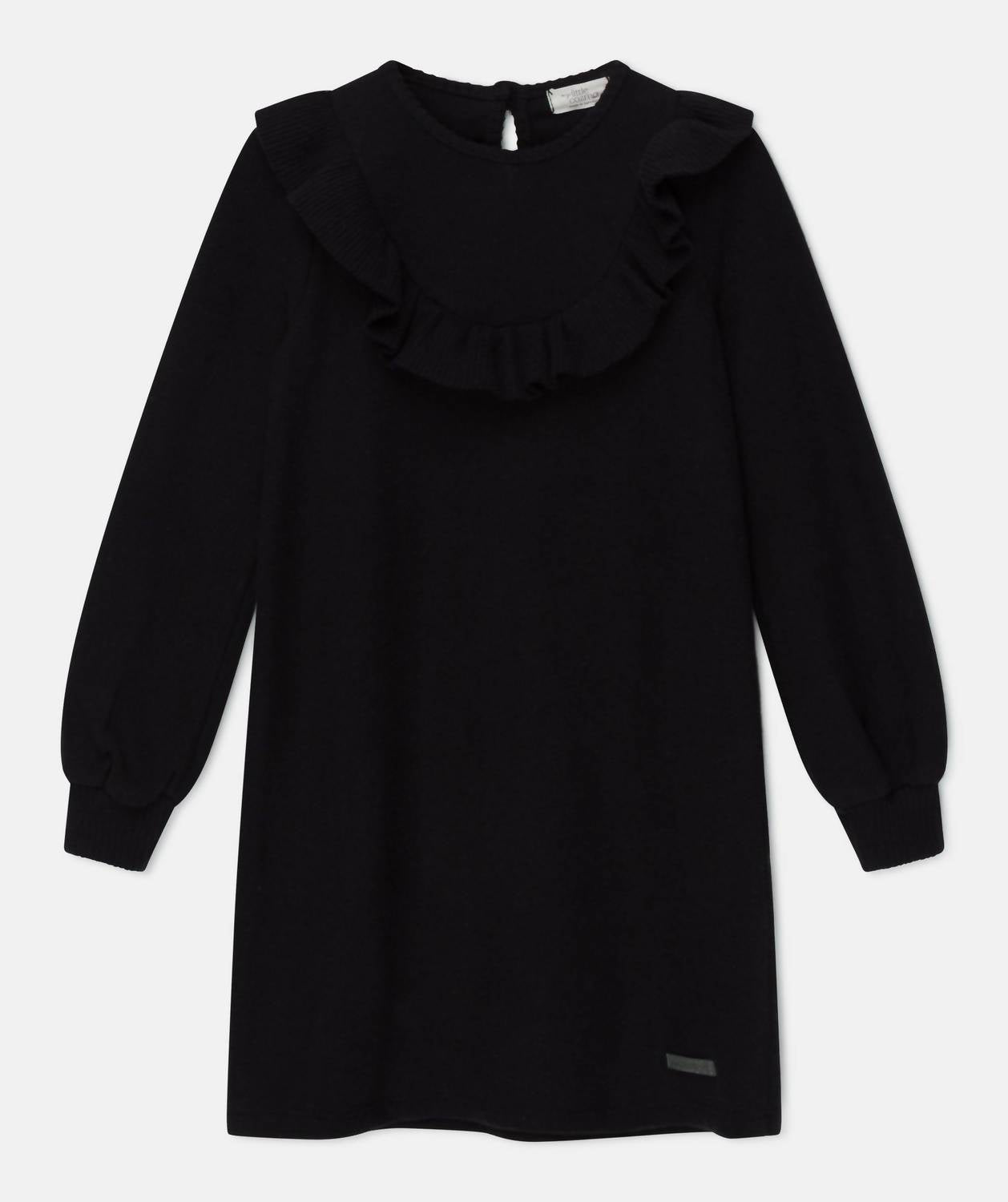 Carol Kleid – Rüschen, Schwarz, Strick, Kinder