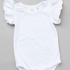 Body – Flügeldetails, Weiß, Kurzarm