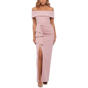 Schulterfreies formelles Abendkleid