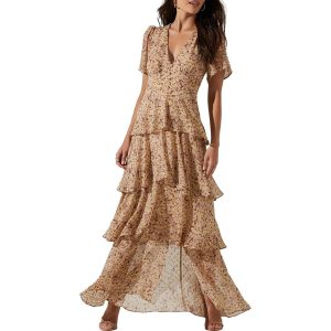 Tayla langes Maxikleid mit Blumenmuster