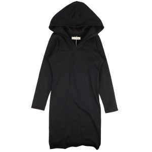 Marineblaues Sweatshirtkleid mit Kapuze