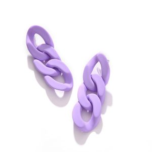 SOHI violette Damen-Hängeohrringe
